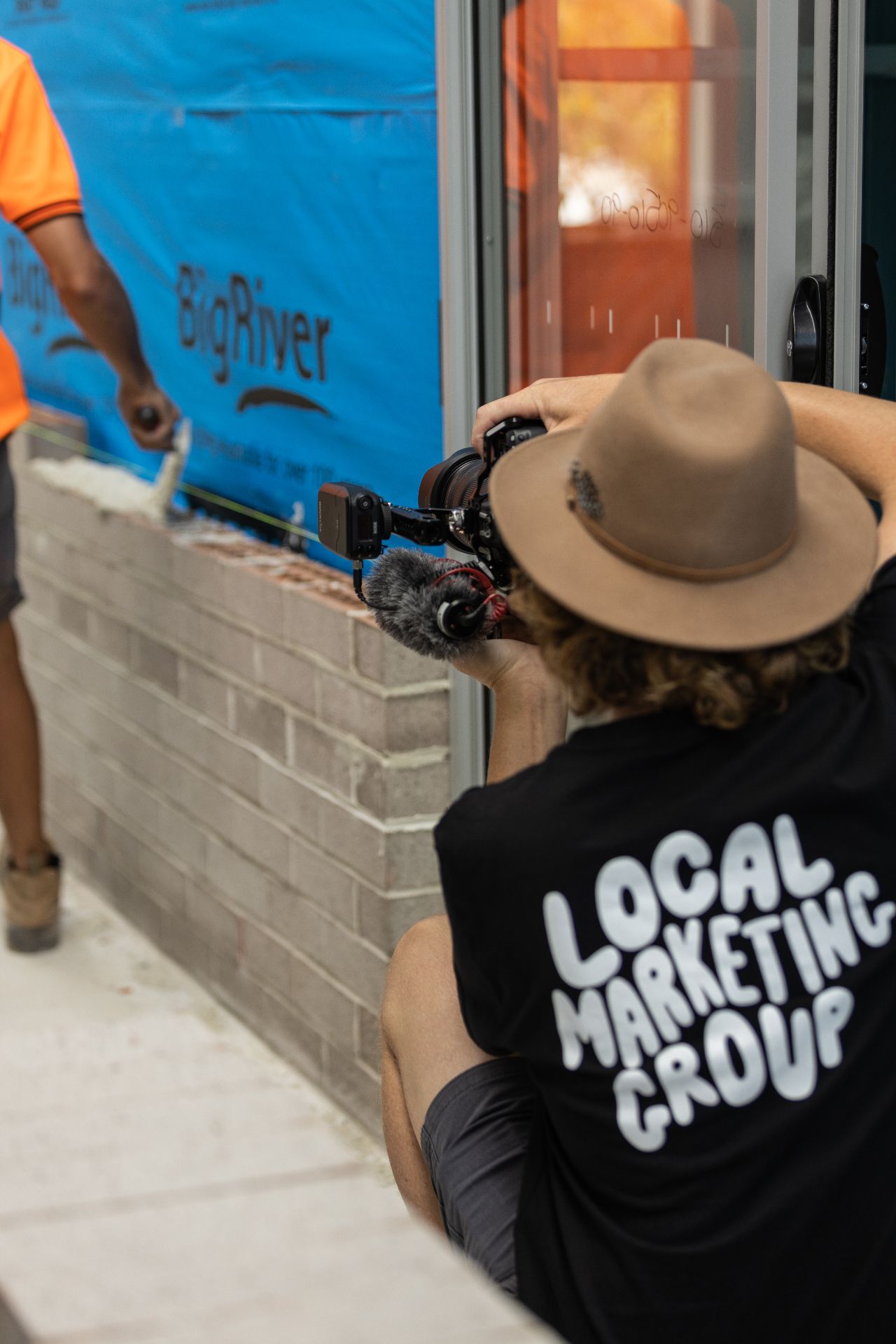 Team working on-site with client